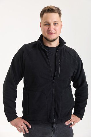 Тепла флісова кофта Cold Avert чорна розмір XXL