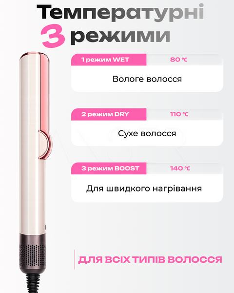Фен-выпрямитель AutoStrait с ионизацией, Rose &mdash; купить в интернет-магазине ANSORI: фото и цена