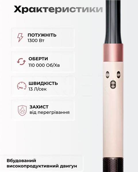 Мультистайлер AutoWrap 6 в 1 для локонів та об'єму, Rose &mdash; купити в інтернет-магазині ANSORI: фото та ціна