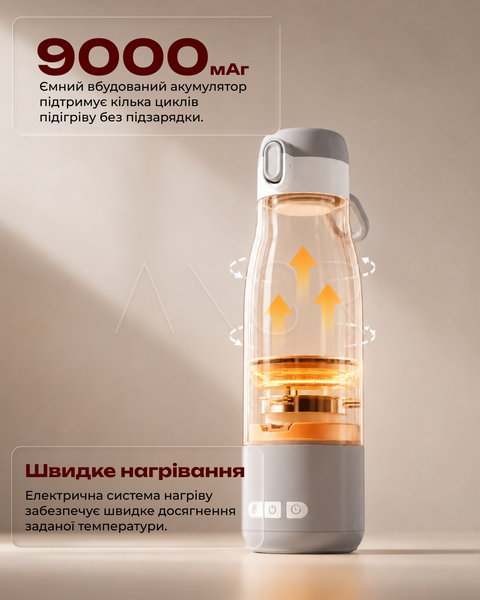 Портативний термос для дитячої суміші з цифровим дисплеєм, 9000 мАг &mdash; купити в інтернет-магазині ANSORI: фото та ціна