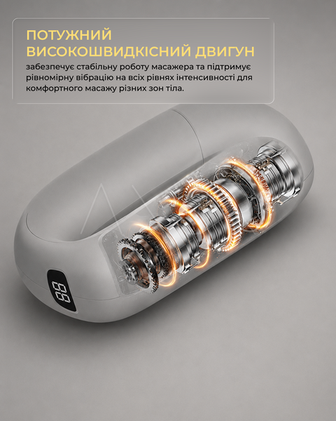 Бездротовий масажер для тіла з підігрівом, LED-дисплеєм та 5 режимами інтенсивності &mdash; купити в інтернет-магазині ANSORI: фото та ціна
