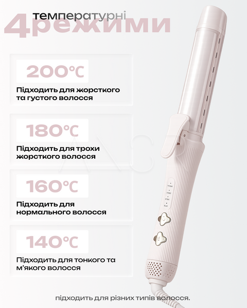 Объемная плойка-стайлер 36 мм для завивки с функцией фиксации холодным воздухом &mdash; купить в интернет-магазине ANSORI: фото и цена