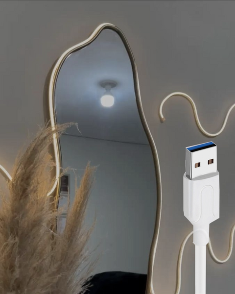 Гибкий неон FlexGlow LUX USB теплого белого цвета, 5 м