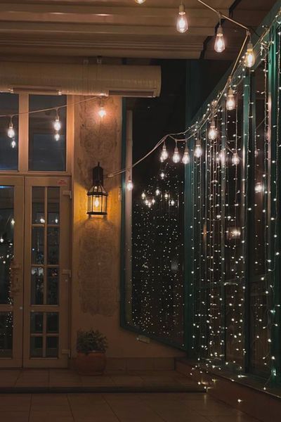 Гирлянда штора Роса 3х3 м 200 LED медный провод 8 режимов 10 нитей Желтая