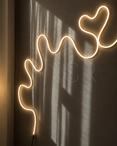 Гнучкий неон FlexGlow LUX 220V теплого білого кольору, відріз 15&ndash;50 м