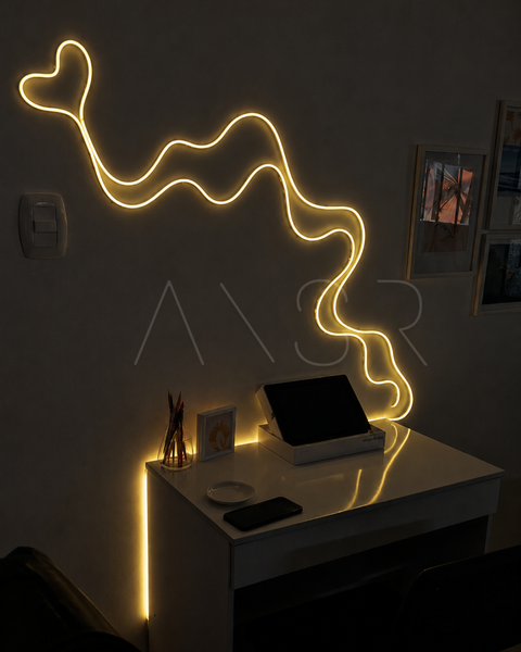 Гнучкий неон FlexGlow LUX 220V теплого білого кольору, відріз 15&ndash;50 м