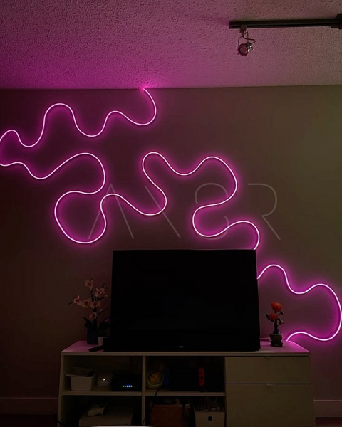 Гнучкий неон FlexGlow LUX 220V рожевого кольору, відріз 15&ndash;50 м
