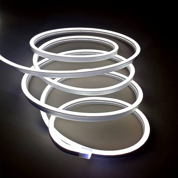 Гибкий неон FlexGlow LUX USB белого цвета, 10 м