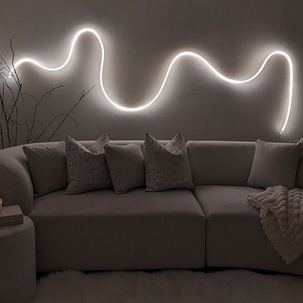 Гибкий неон FlexGlow LUX USB белого цвета, 10 м