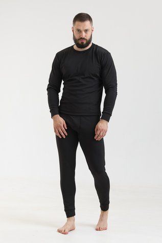 Чоловіча тепла термобілизна на флісі North Fleece чорна розмір S