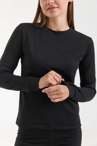 Женское теплое термобелье на флисе North Fleece черное размер XS